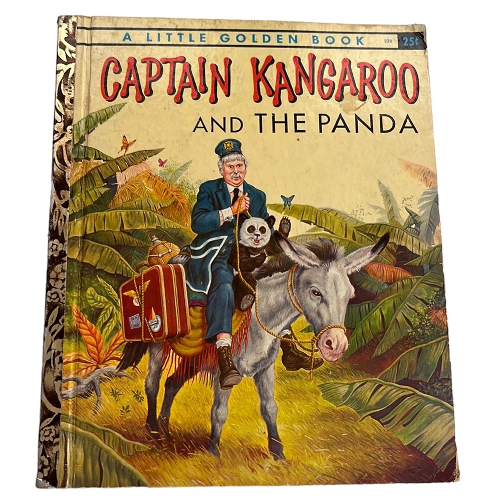 Vintage 1957 Captain Kangaroo And the Panda Little Golden Book